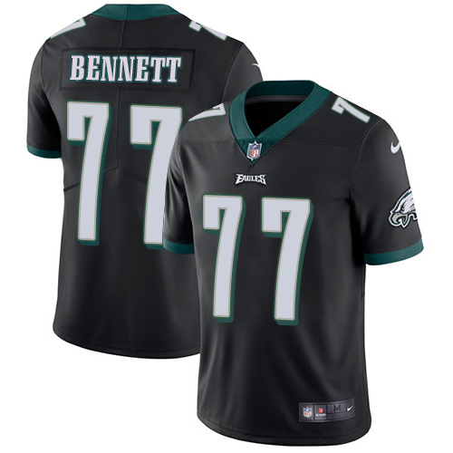 Nike Eagles #77 Michael Bennett Black Alternate Youth Stitched NFL Vapor Untouchable Limited Jersey - Click Image to Close